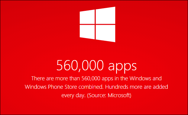 Microsoft kondigt meer dan een half miljoen apps aan voor Windows 8 en Windows Phone