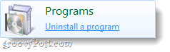 een programma verwijderen op Windows 7