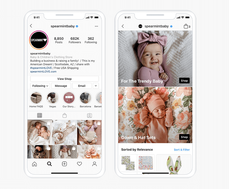 Vanaf de zomer in de VS, stelt Instagram Shop gebruikers in staat om door producten te bladeren en collecties rechtstreeks te verkennen speciaal winkeltabblad gevonden in Instagram Explore dat gebruikers rechtstreeks naar de winkel of winkel van een merk brengt berichten.