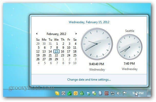 Windows Kalenderklok