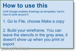 hoe je wireframes maakt in Google Docs