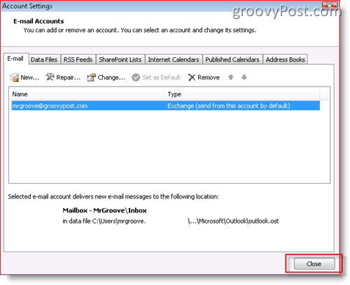 Mailbox toevoegen aan Outlook 2007:: groovyPost.com