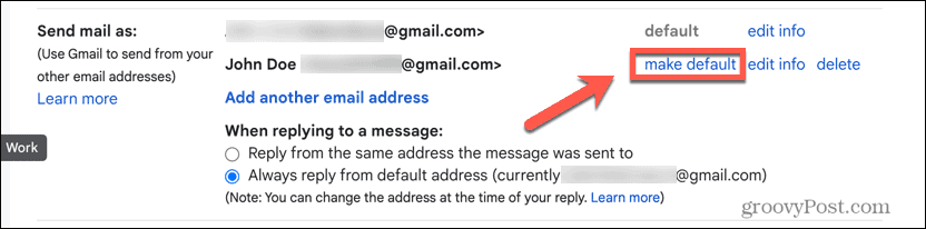 gmail standaard instellen