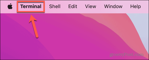 mac terminal-menu