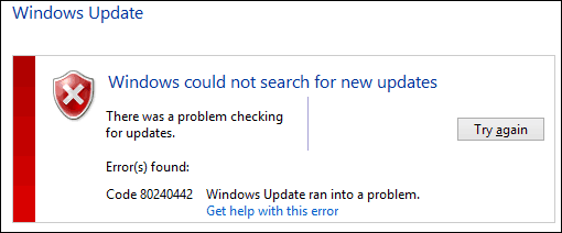 Originele Windows Update-fout