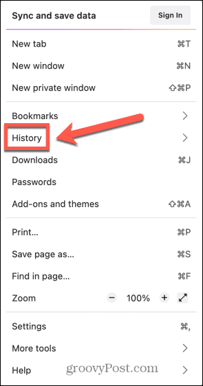 Firefox-geschiedenisinstellingen