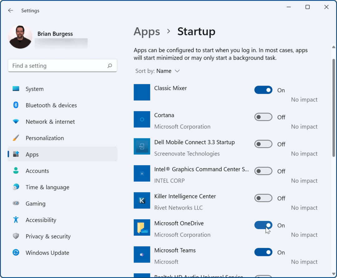 start apps op tijdens opstarten op Windows 11