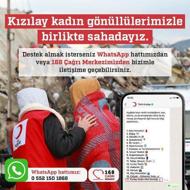 De Turkse Rode Halve Maan heeft een WhatsApp-lijn opgezet voor slachtoffers van aardbevingen
