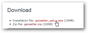 Geosetter downloaden