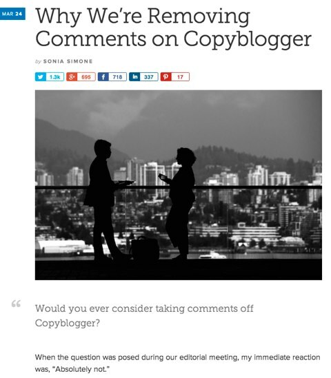 copyblogger opmerkingen verwijderen