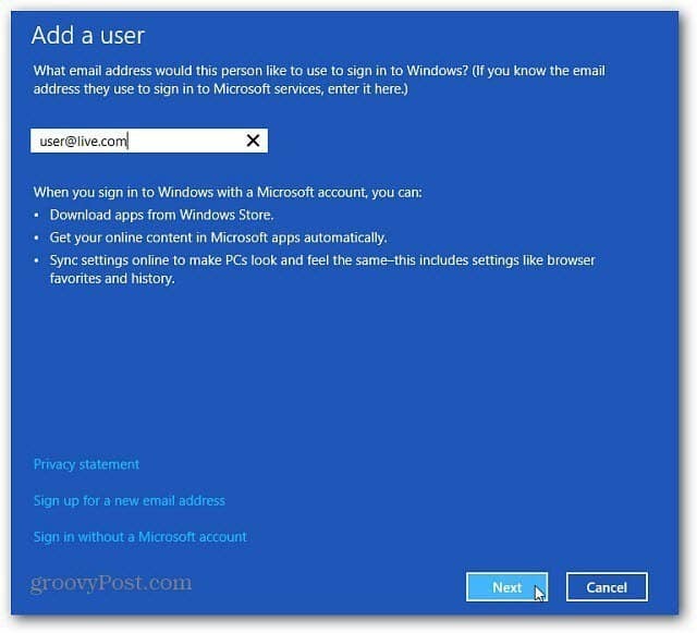 Nieuwe gebruikers toevoegen en beheren in Windows 8