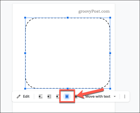 De positie van een afbeelding in Google Documenten verplaatsen