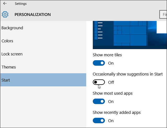 Windows 10 Startinstellingen
