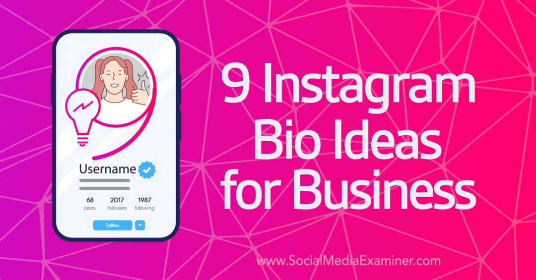 9 Instagram-bio-ideeën voor zakelijk-sociale media-onderzoeker