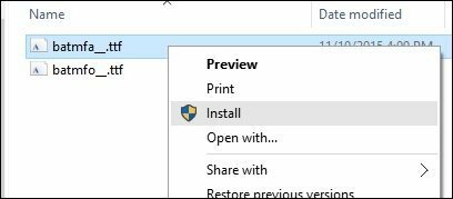 Installeer Font Windows 10