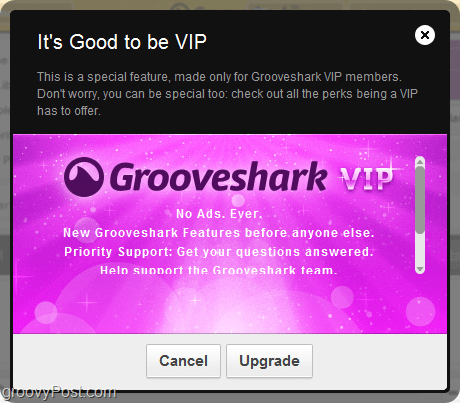 voordelen van Grooveshark VIP-account