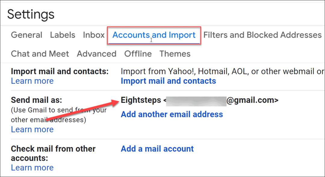 Naam wijzigen in Gmail