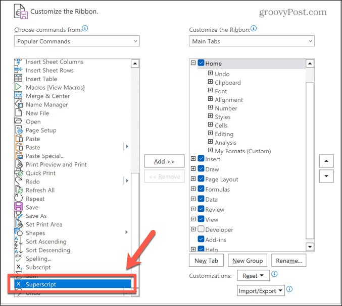 excel-subscriptopdracht