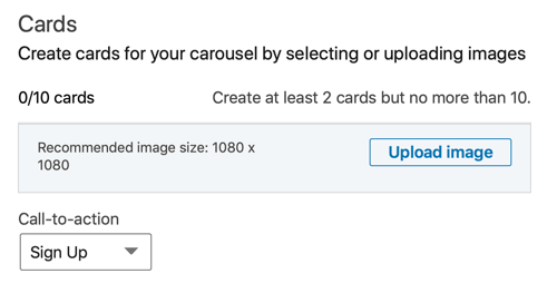Hoe maak je een LinkedIn carrouseladvertentie voor het genereren van leads, stap 4, upload een afbeelding
