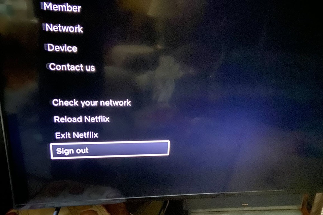 Meld u af bij Netflix op een tv