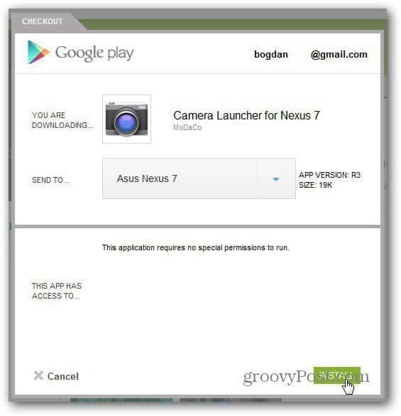 google nexus 7 camera installeren