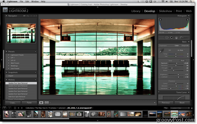 Scherm Adobe Lightroom 2 Presets