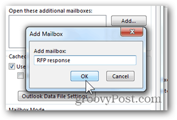 Mailbox toevoegen Outlook 2013 - Typ mailboxnaam Klik op OK