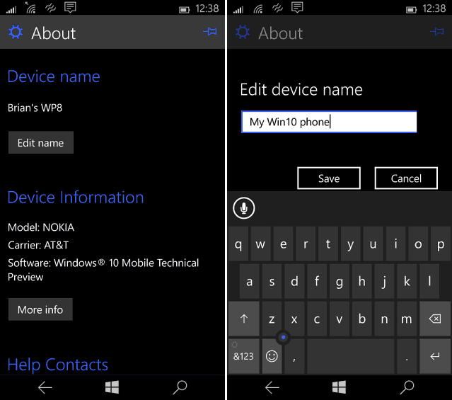 Wijzig Windows Phone Name
