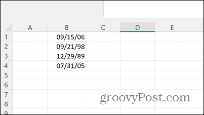 Excel opgemaakte datums