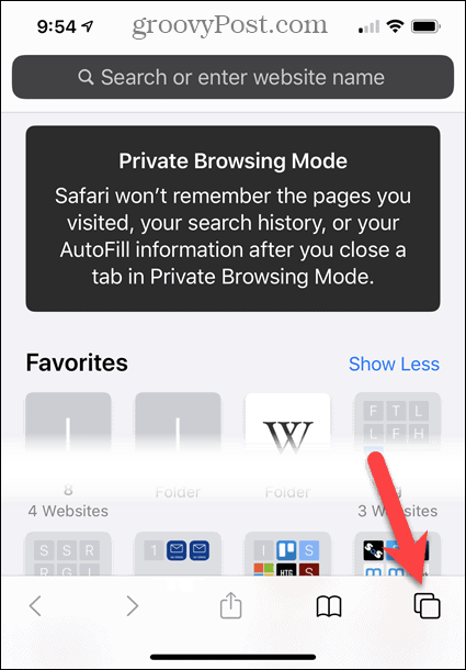 Privé-browsingmodus in Safari op iOS