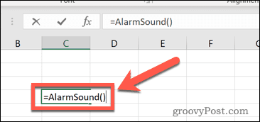 excel test alarm geluid