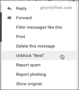 Deblokkeer een gebruiker in Gmail