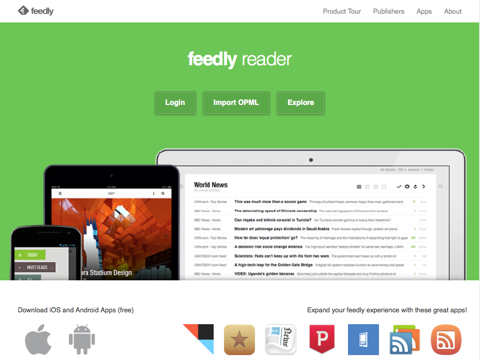 feedly startpagina