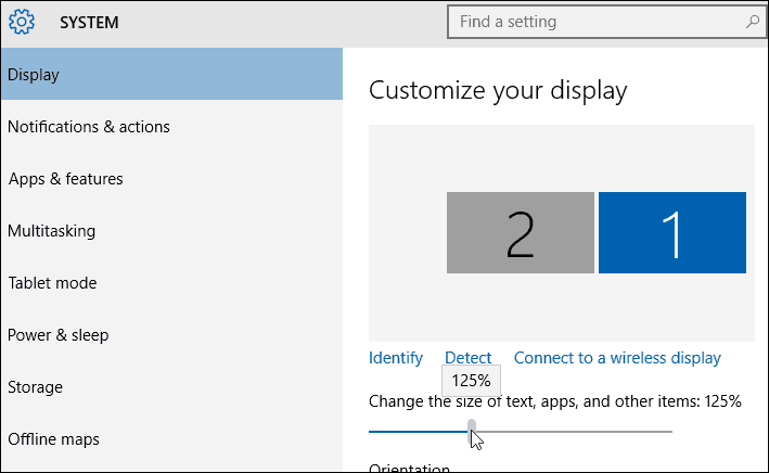Instellingen tekstgrootte Windows 10