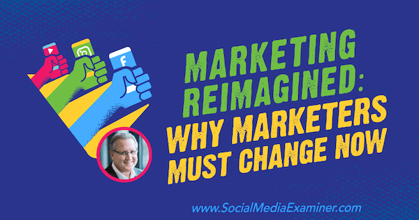 Marketing opnieuw uitgevonden: waarom marketeers nu moeten veranderen met inzichten van Mark Schaefer op de Social Media Marketing Podcast.