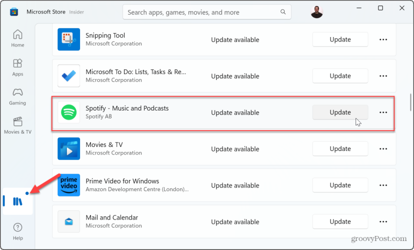 Update Spotify op Windows