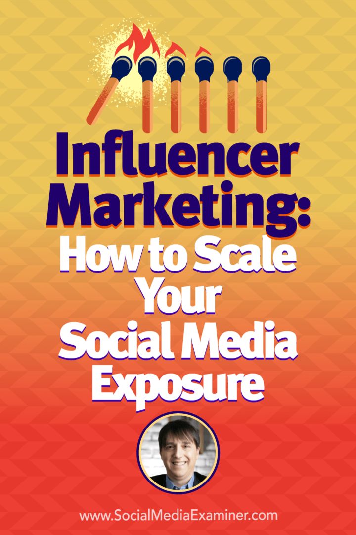 Influencer Marketing: hoe u uw blootstelling aan sociale media kunt vergroten met inzichten van Neal Schaffer op de Social Media Marketing Podcast.
