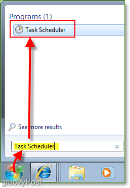 Screenshot: Windows 7 Start Taakplanner