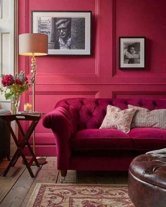 Decoratie met Viva Magenta kleur