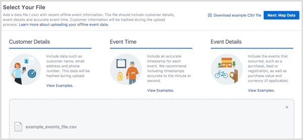 Facebook Business Manager upload offline evenementen