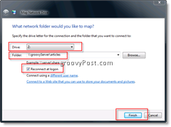 Wijs een netwerkstation toe in Windows Vista en Server 2008 vanuit Windows Verkenner