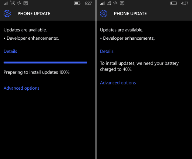 Windows 10 Mobile Preview krijgt ontwikkelaarsupdate