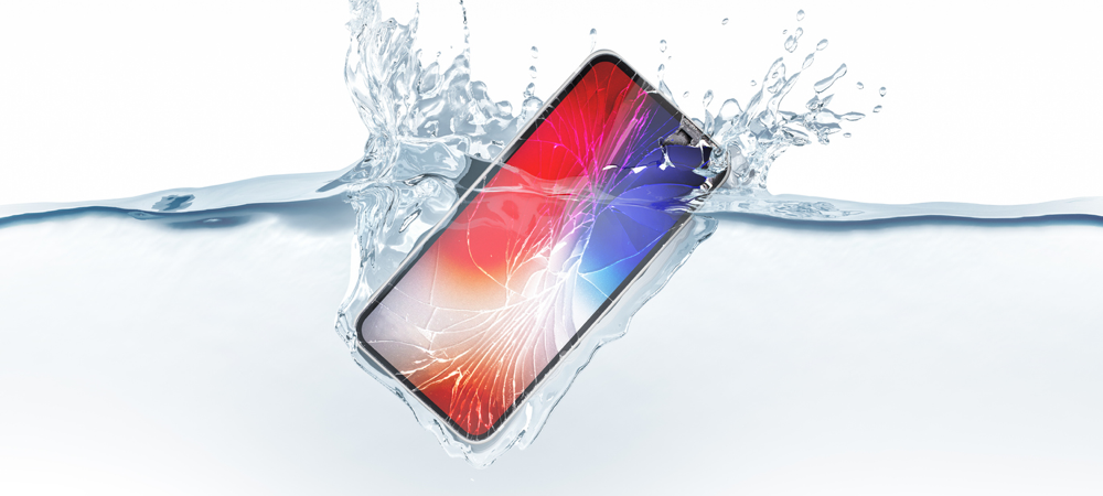iPhone in het water
