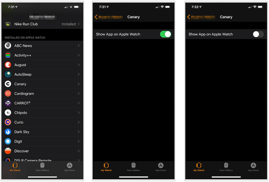 Verwijder de Apple Watch-app op de iPhone