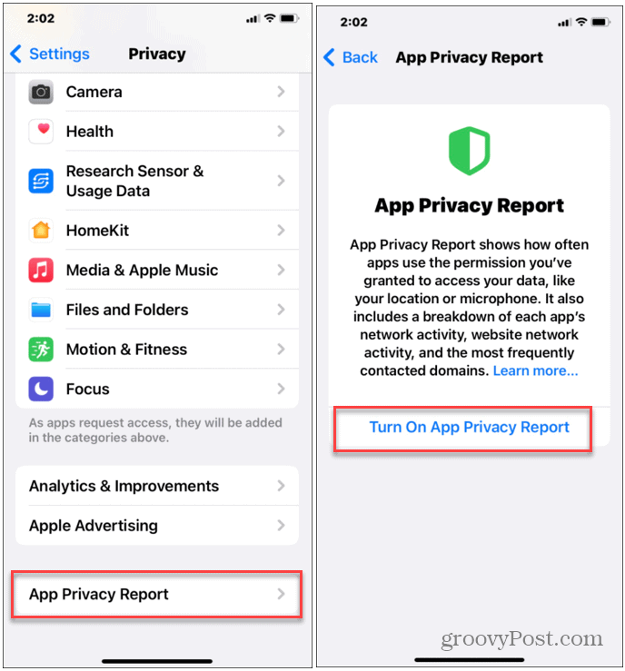 Apple App-privacyrapport