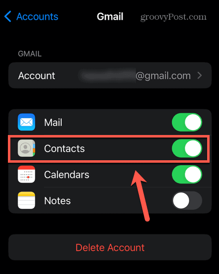 iphone gmail-contacten