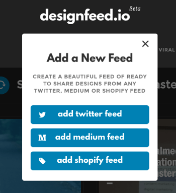 designfeed feed toevoegen