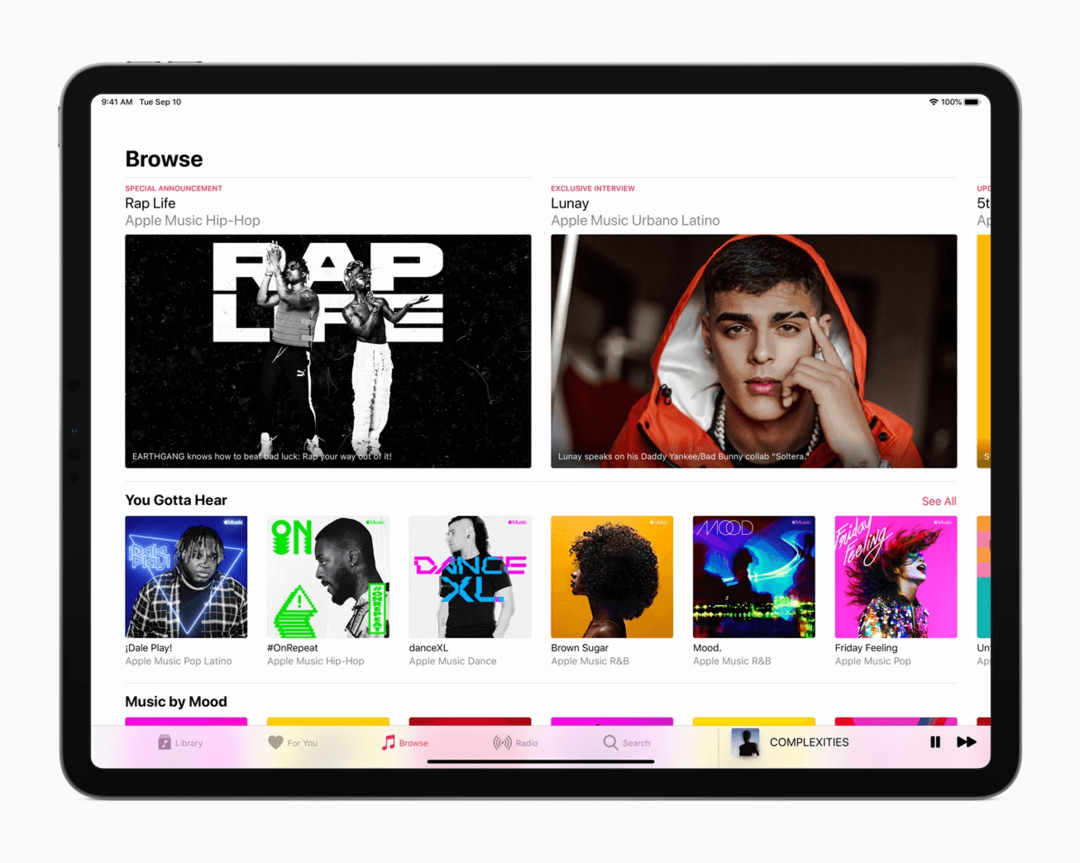 Apple Music op iPad