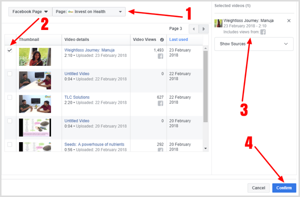 Combineer kijkers van meerdere video's tot één aangepaste Facebook-doelgroep.