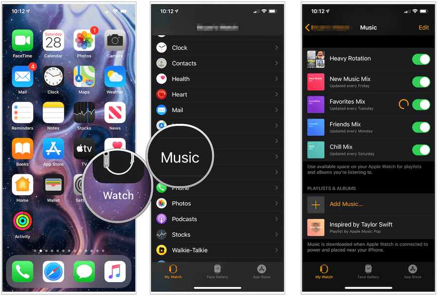 Apple Watch muziek-app